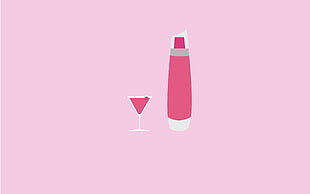 pink cocktail shaker and martini glass wallpaper HD wallpaper